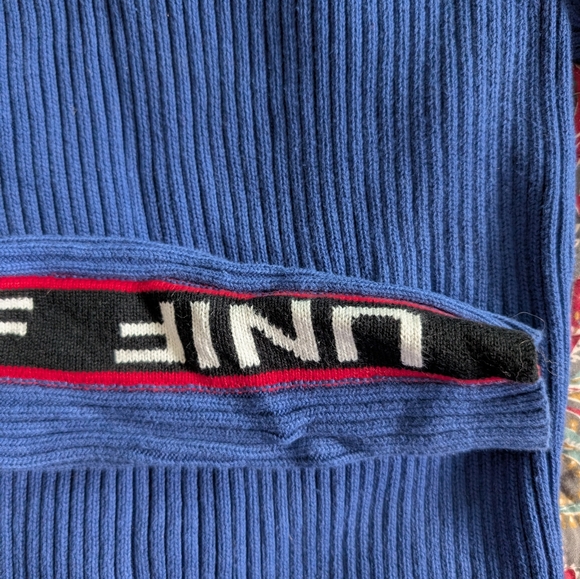 UNIF Bad sport turtleneck sweater in BLUE size M - Picture 3 of 6